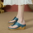 thumbnail image 4 of Mepaouo Orthopedic Sandals for Women Arch Support Platform Wedge Flip Flops Walking Slip on Shoe Size 7, 4 of 9