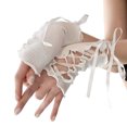 thumbnail image 1 of Visland Gants Rétro Sans Doigts pour Femmes Manches en Dentelle Gothique avec Sangles Poignets à Volants pour Cosplay Bal Usage Quotidien, 1 of 8