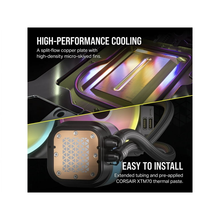 CORSAIR iCUE LINK H170i RGB Liquid CPU Cooler - QX140 RGB
