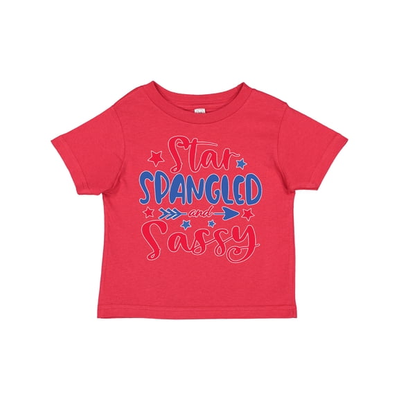 Inktastic 4th of July Star Spangled and Sassy with Arrow and Stars Boys or Girls Toddler T-Shirt