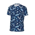 thumbnail image 6 of Wukai Blue Bus Print Men's Short-Sleeved Mesh T-Shirt,Quick-Dry Short Sleeve Workout T-Shirt-, 6 of 8
