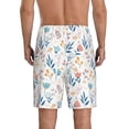 thumbnail image 2 of Balery Tulips Flowers Men's Cotton Knit Pajama Shorts Waistband & Pockets,Short Pajama Pants-Small, 2 of 8