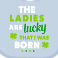 thumbnail image 4 of Inktastic The Ladies are Lucky That I was Born St Patricks Day Baby Boy Boys Baby Bib, 4 of 4