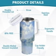 thumbnail image 2 of Yayeee 40oz Stainless Steel Tumbler with Straw and Handle Double-Wall Insulated Travel Water Bottle, Plants and River, 2 of 8