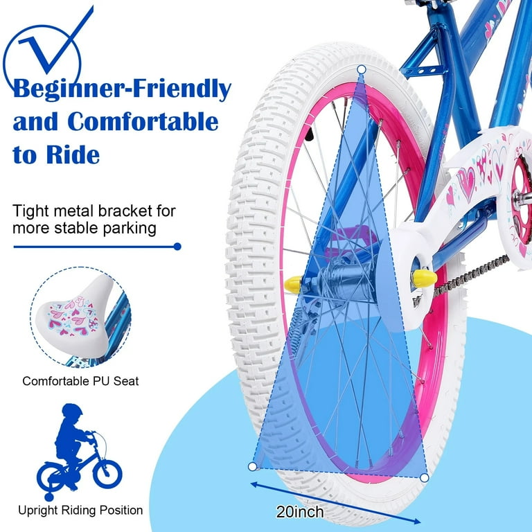 HONGGE 20 in. Girl Kids Bike for Girls Ages 5-12 Years, Blue