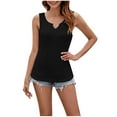 thumbnail image 3 of ZyeKqe Womens Tank Tops Summer Sleeveless Shirts Casual V Neck T Shirts Ribbed Knit Loose Going out Tops, 3 of 8