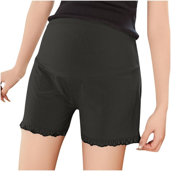 Taqqpue Maternity Shorts Comfy Over Belly Stretchy Fabric Wear Versatile Breathable Casual Summer Loose Fit Pregnancy Shorts