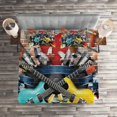 thumbnail image 2 of Ambesonne Music Quilted Coverlet 3 Pcs, Collage Instrument Joyful, King Size, Multicolor, 2 of 2