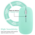 thumbnail image 4 of 2.4GHz & Bluetooth Rechargeable Mouse for Infinix Note 7 Bluetooth Wireless Mouse Designed for Laptop / PC / Mac / iPad pro / Computer / Tablet / Android Teal, 4 of 4