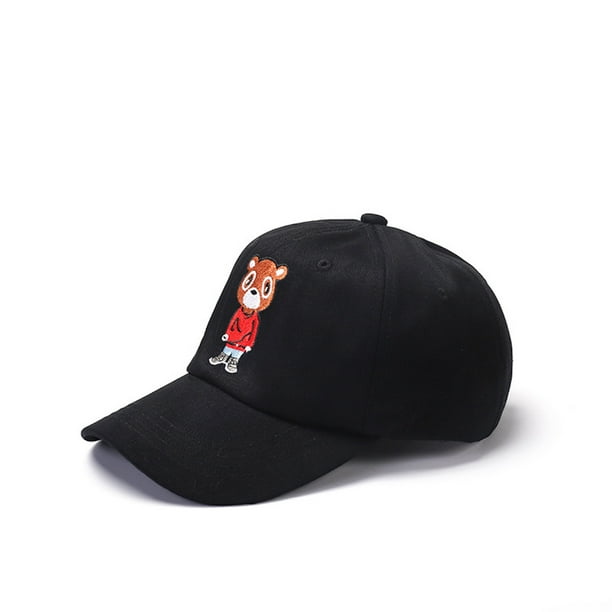 Gorra de béisbol con bordado de oso de anime para adultos