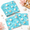 Coastal Aqua Blue-12×12 Inch-10, variant on Brown green vine flowers 12×12 Inch 10-Piece Peel and Stick Vinyl Floor Tiles