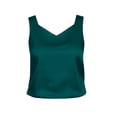 thumbnail image 6 of ClodeEU Women's Satin V Neck Sleeveless Tank Top ,Solid Color Casual Camisole Green,Women's Plus L, 6 of 6