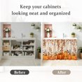 thumbnail image 6 of Fall Orange Pumpkins Sink Skirt Curtain 32''x55'',Thanksgiving Autumn Vintage Leaves Cabinet Door Curtain Pantry Utility Curtains,Bathroom Kitchen Laundry Privacy Drape Waterproof Dishwasher Curtains, 6 of 9