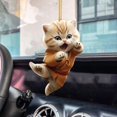 thumbnail image 2 of ievspot 4 Pcs Car Pendant with Lanyard Cat Design Auto Rearview Mirror Ornament Animal Pendant Car Interior Accessories, 2 of 8