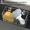 thumbnail image 6 of Suction Sink Organizers Basket With Drain Holes Rustproof Sponge Storage Rack For Kitchen Countertops And Bathrooms, 6 of 15