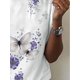 thumbnail image 2 of Butterfly Graphic Round Neck Sports Tee - Crew Neck Loose Short Sleeve Top - Women's Activewear - BrCamisetas para mujer, lindas camisetas con estampado gráfico, de manga corta, estilo casual, para ve, 2 of 6