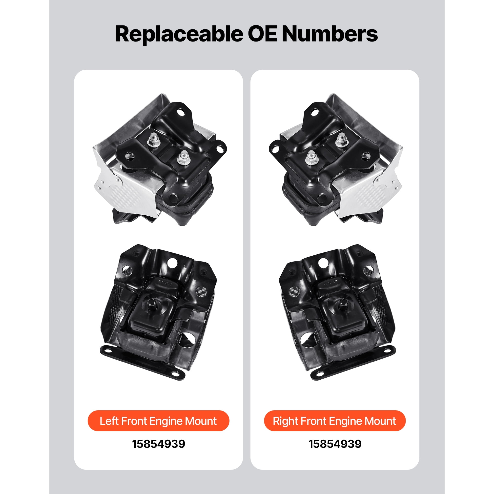 KFFKFF Engine Motor Mount Kit Replacement, Set of 2, Compatible with 2007–2013 Chevrolet Silverado 1500 5.3L V8, Replace OE# A5365, A5365, Provides Stable Support, Left and Right Front Mounts