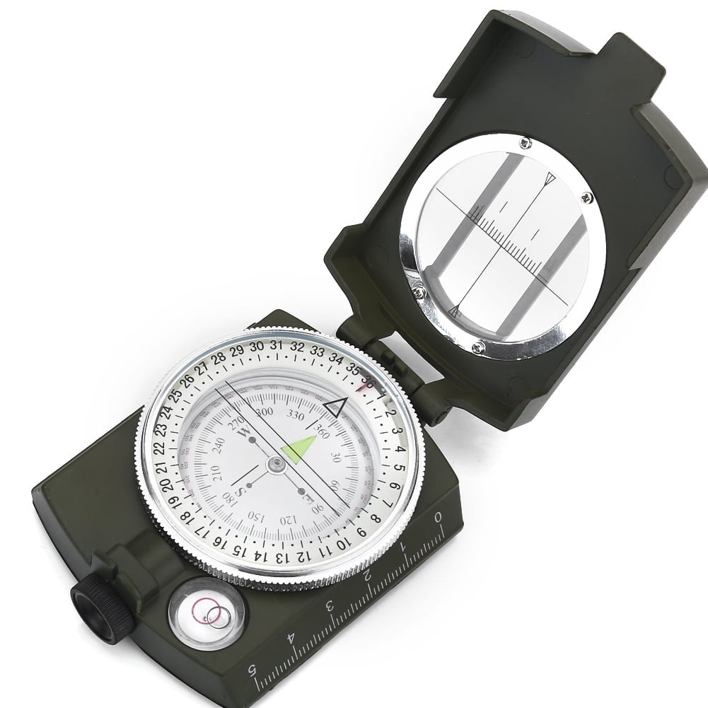 Professional Compass Military Army Metal Sighting Clinometer Camping Inc Case 