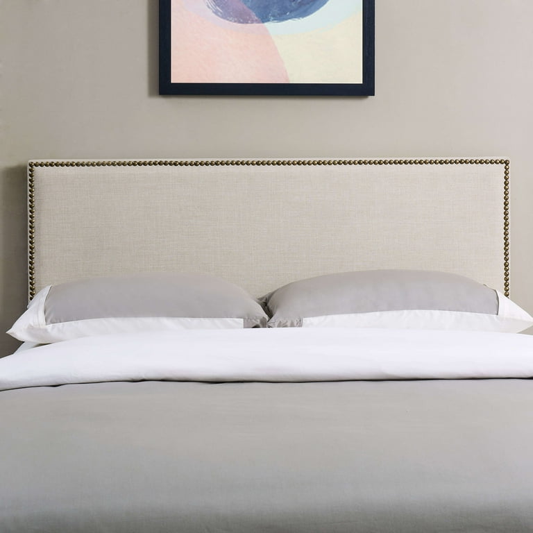 Mainstays Headboard with Nailheads King California King Beige