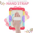 thumbnail image 5 of TECH CIRCLE Bumper Case for iPad 9th/8th/7th Generation 10.2" (2021/2020/2019), Shockproof Protective Cute Case with Screen Protector & Pencil Holder & Hand Strap & Kickstand & Shoulder Strap, Red, 5 of 8