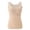 Beige, variant on Camisole Tops for Women V Neck Built In Bra Cups Support Bodysuit Camisole