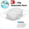 Disposable 3-Ply Face Mask Antiviral Medical Surgical Mask with Earloop Polypropylene Masks for Personal Health - 50 Pieces (white)