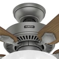 thumbnail image 5 of Restored Hunter Fan 44 inch Matte Silver Indoor Ceiling Fan with Light and Pull Chain for Bedroom, Living Room, Office, Basement, Kitchen (Refurbished), 5 of 9
