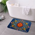 thumbnail image 3 of FJPT Non Slip Flannel Polyester Floor Mat With Vibrant Floral Design For Bathroom Kitchen Bedroom Decor 31.5x19.7 inch, 3 of 5