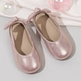 thumbnail image 5 of Girls Dress Shoes Mary Jane Flats | Decorative Bow, Princess Shoes, Cushioned Comfort, Non-Slip Sole, Toddler and Little Girls, Daily Wear Pink 30, 5 of 9