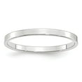 thumbnail image 4 of 14K White Gold 2mm Light Weight Flat Band Ring Size 14, 4 of 7