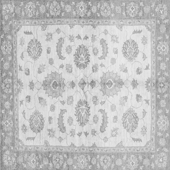 Ahgly Company Indoor Square Oriental Gray Traditional Area Rugs, 8' Square