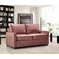 thumbnail image 2 of Uspridefurniture Borland 70'' Velvet Square Arm Sofa Bed,Pink, 2 of 5