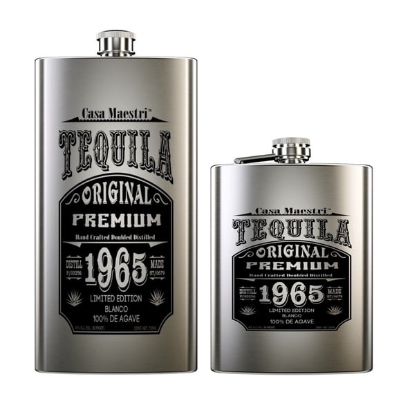 Duo Pack Tequila Casa Maestri Blanco 750 y 200 Ml