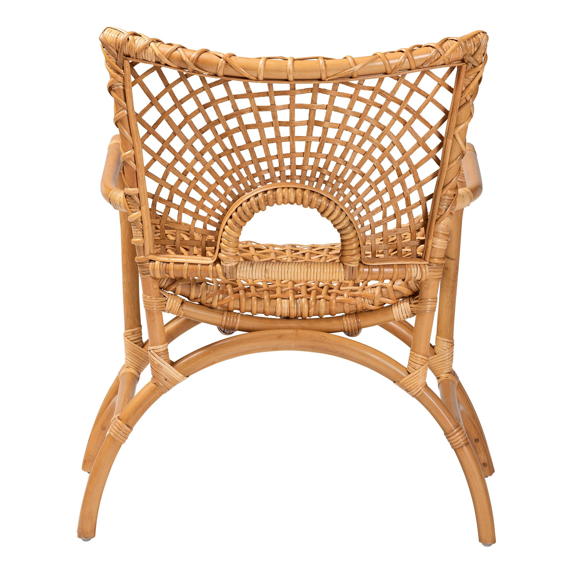 bali & pari Mamba Boho Arm Chair, Light Honey