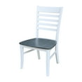 thumbnail image 2 of International Concepts Set of Two Cosmo Roma Solid Wood Dining Chair in White/Heather Gray, 2 of 8