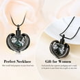 thumbnail image 3 of Stainless Steel Abalone Shell Heart Rose Flower Hummingbird Urn Pendant Memory Necklace for Cremation Ashes Holder Memorial Jewelry, 3 of 5