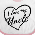 thumbnail image 4 of Inktastic I Love My Uncle in Black Chalk Heart Boys or Girls Baby Bib, 4 of 4