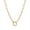 Gold, variant on Geometric Circle Pendant Necklace for Women, Adjustable Open Ring Paperclip Chain Necklace, Stainless Steel Minimalist Jewelry, Hypoallergenic Tarnish Resistant Gift for Her