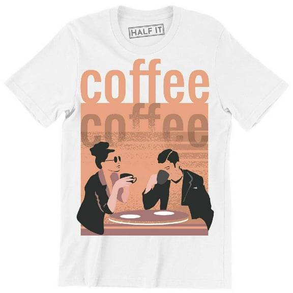 Man And A Woman Having Coffee Cool Relax Relaxing Tea Men's T-Shirt