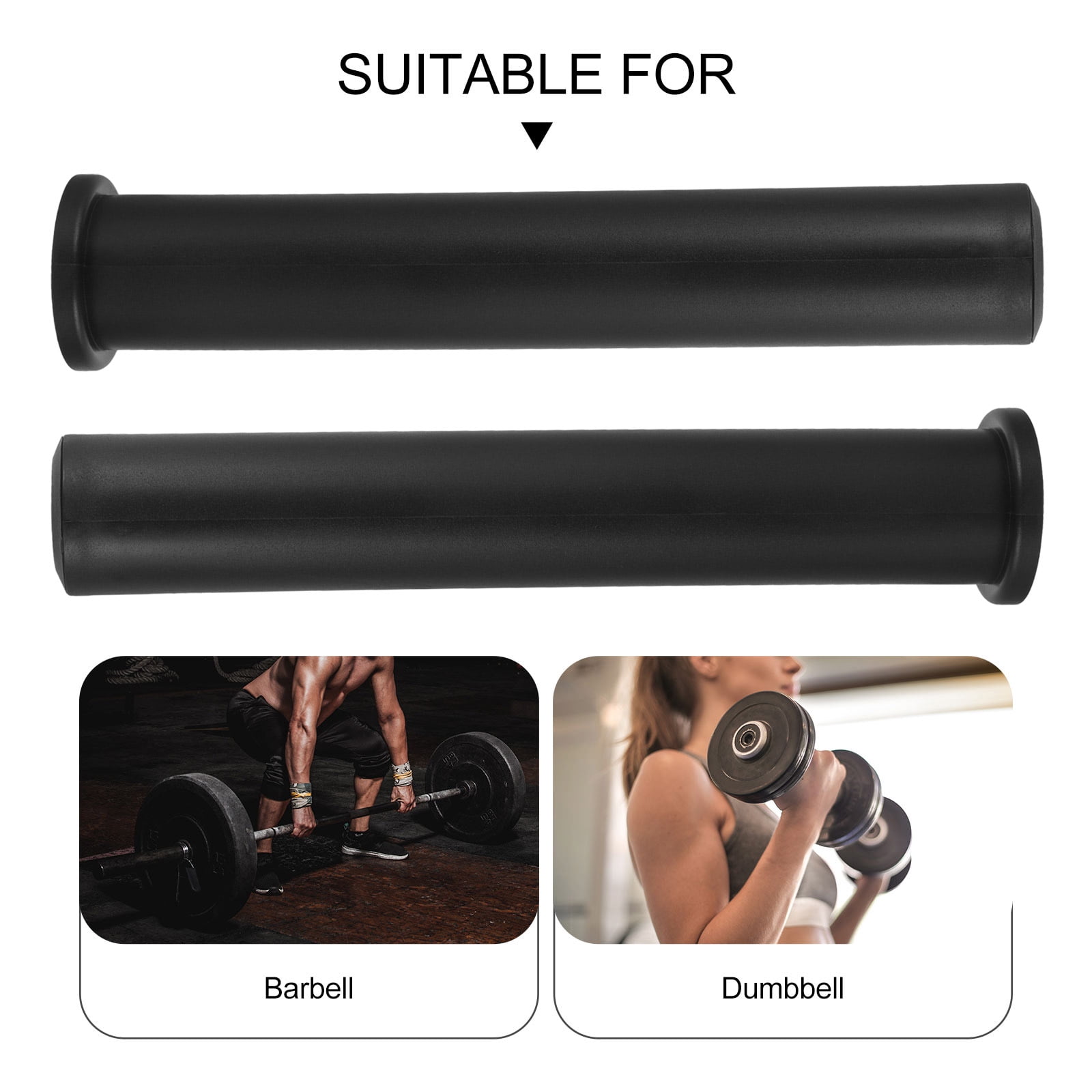 Lot de 2 manchons d'adaptateur olympique convertit les poteaux de plaque de poids standard de