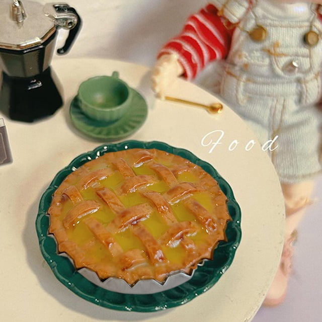Decoración de casa de muñecas Hugo Pastel de manzana en miniatura 1/6 1/12