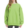 thumbnail image 2 of yunLCZ Basic T Shirts Women's Fashionable Casual Solid Color Pullover Sweatshirt Long Sleeved Sweatshirt, 2 of 4