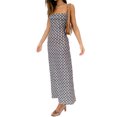 thumbnail image 4 of Txlixc Vestido casual para mujer, sin mangas, sin espalda, con estampado de tablero de ajedrez, vestido largo con tirantes Txlixc  Moda, 4 of 10