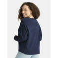 thumbnail image 3 of Time and Tru Women's Seamed Sweater with Long Sleeves, Midweight, Sizes XS-XXXL, 3 of 4
