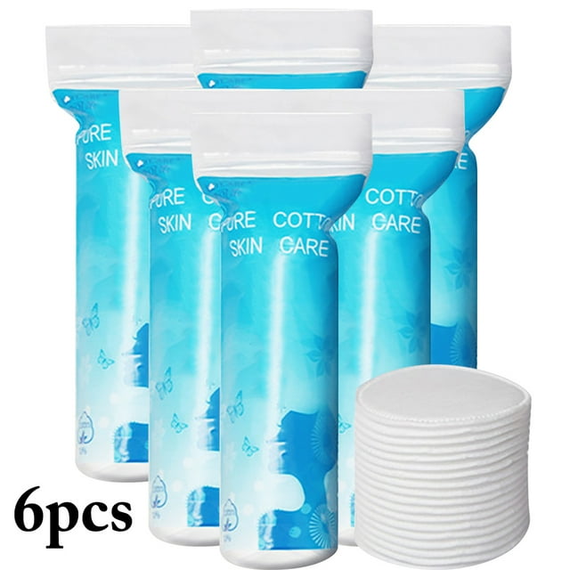 6 Packs Cotton Round Professional Dual-use Cotton Pad Makeup Cotton Pad
