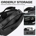 thumbnail image 2 of Crossbody Fanny Pack for Men,Waterproof Waist Bag with 3 Zipper Pockets & Handle,Anti Theft Chest Bag for Travel Walking Runing Hiking Use,Black, 2 of 7