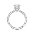 thumbnail image 3 of Ammo Jewel 2.2 Ct Radiant Cut Lab-Created Simulated Diamond Engagement Ring - 14K White Gold Plated Rings - Prong Setting - Perfect for Weddings, Anniversaries, and Gifts for Her - Classic Design, 3 of 3