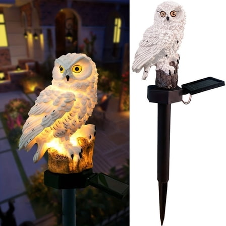 1Pcs Solar Garden Stake Lights, Owl Solar Lights Outdoor Garden, Waterproof Warm White LED Solar Stake Lights for Garden, Patio, Yard, Lawn, Walkway Decoration