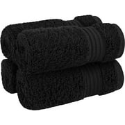 Cotton Paradise Washcloths for Bathroom, 13 x 13 Inch 100% Turkish Cotton Towels Soft Absorbent Luxury Washcloths, Small Hand Face Towels, Black Washcloths