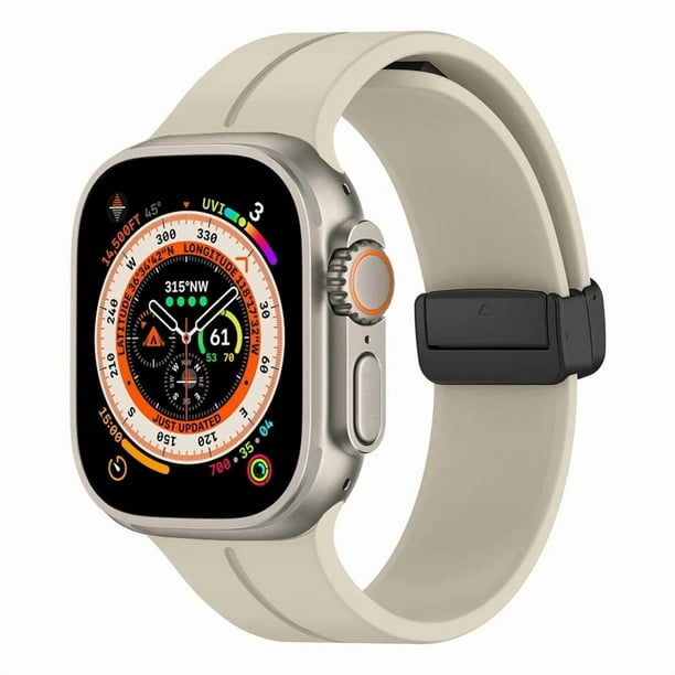 Correa Deportiva de Silicón para Apple Watch, Hebilla Magnética, Compatible con Todas las Series